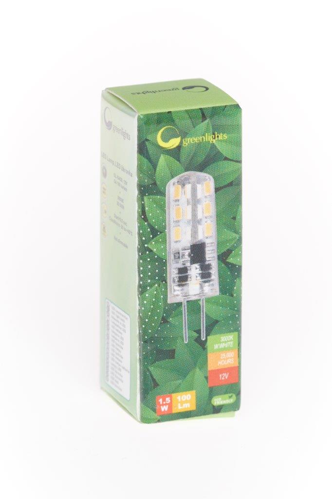 LED žárovka GREEN LIGHTS G4 silicone 24LED 1,5W     G4, 24 LED, teplá bílá